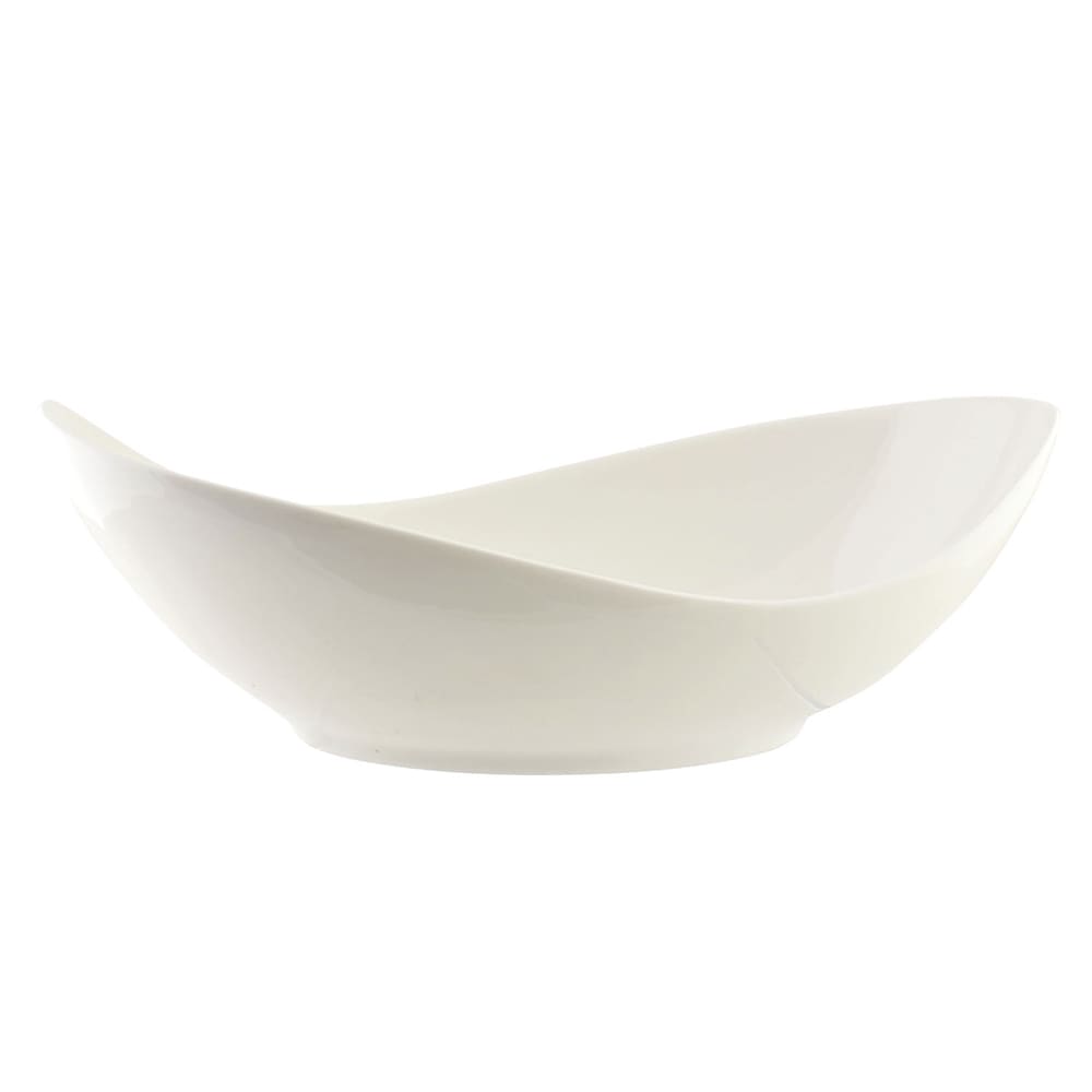 10 Strawberry Street 8 1/2 oz Irregular anoe Serving Bowl - Porcelain, White (WTR-9CANOEBWL)