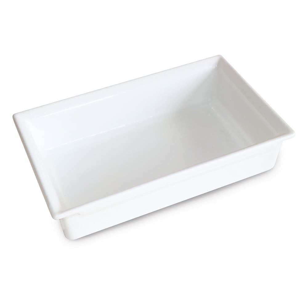 Bugambilia 2 1/2"D Quarter Size Food Pan - Resin Coated Aluminum, White (CIH1/4-WW)