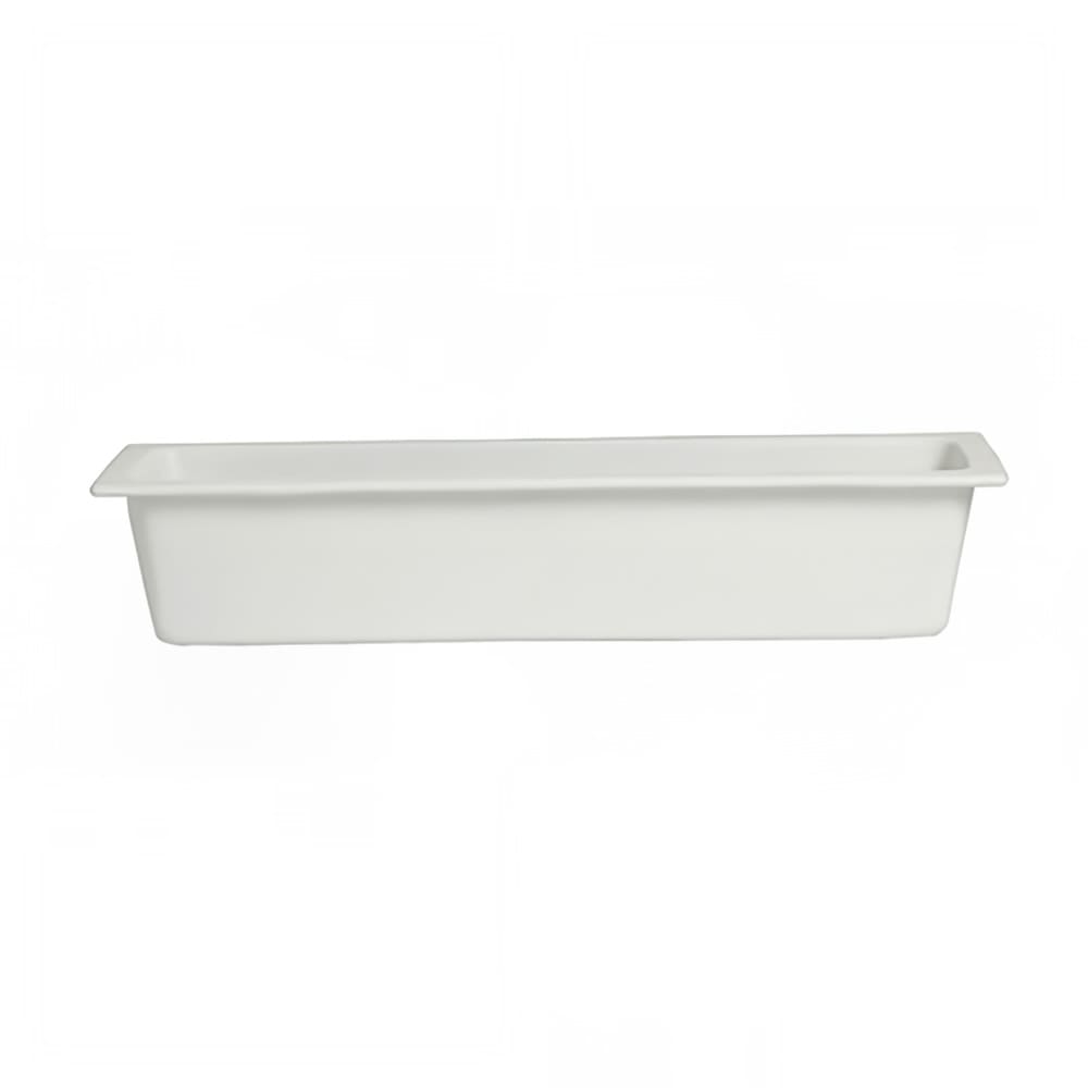 Bugambilia 4"D Half Size Long Food Pan - Resin Coated Aluminum, White (IH2/4DWW)