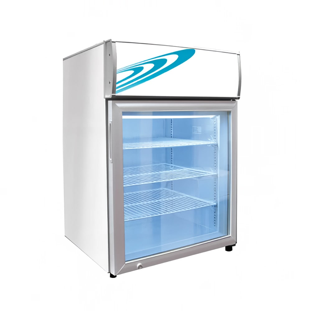 Excellence Industries 24" One Section Display Freezer w/ Swing Door - Rear Mount Compressor, White, 115v (CTF-4HCMS)