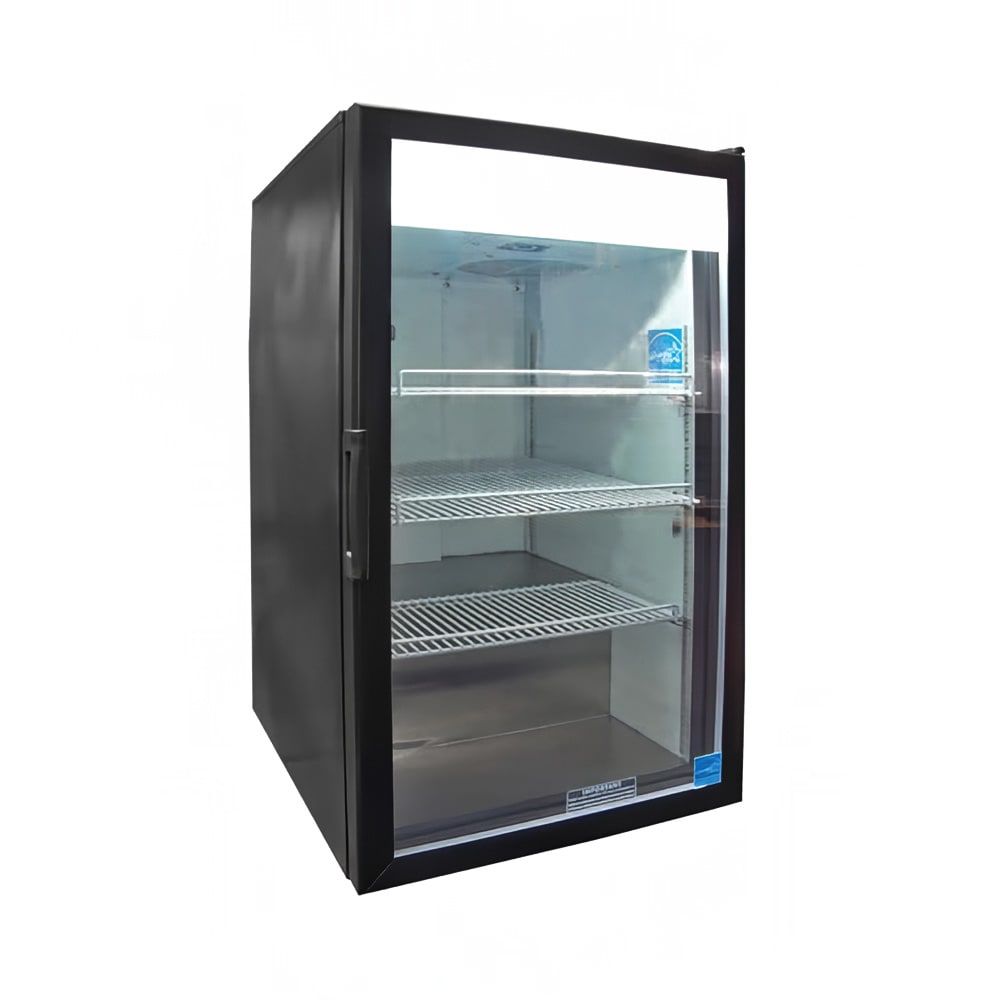 Excellence Industries 21 1/4" Countertop Refrigerator w/ Front Access - Swing Door, Black, 115v (CTM-7HC)