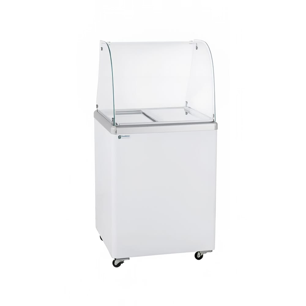 Excellence Industries 24 3/4" Stand Alone Ice Cream Dipping Cabinet w/ 3 Tub Capacity - White, 115v (EDC-4CHC)