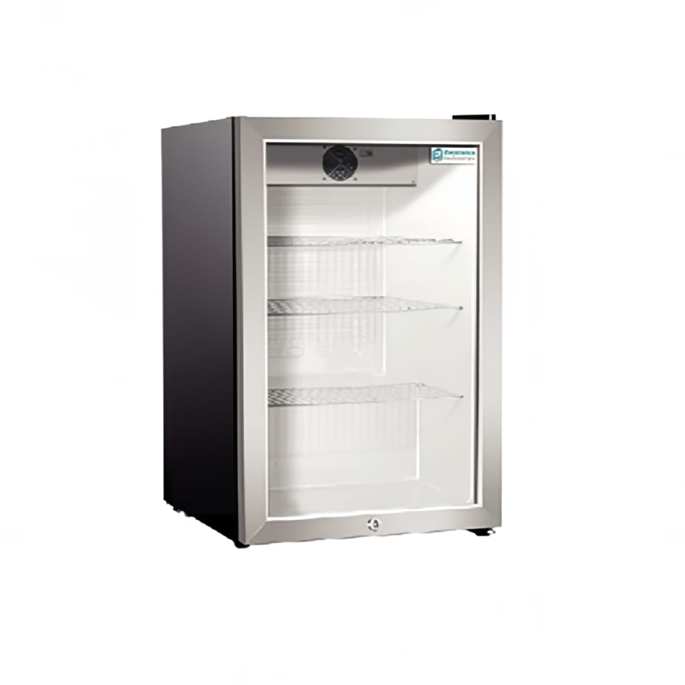 Excellence Industries 19" Countertop Refrigerator w/ Front Access - Swing Door, Black, 115v (EMM-4HC)