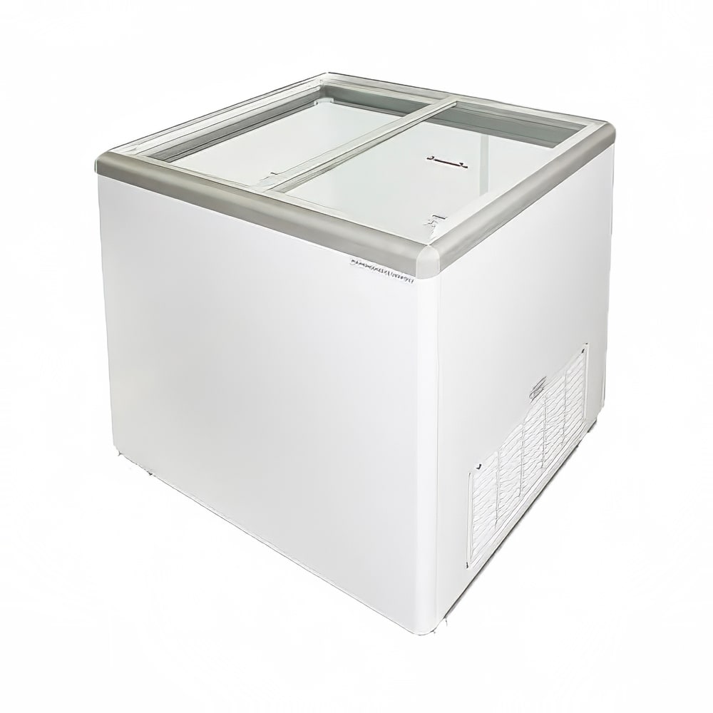 Excellence Industries 39 1/2" Mobile Ice Cream Freezer w/ 10 Tub Capacity - White, 115v (EURO-10HC)