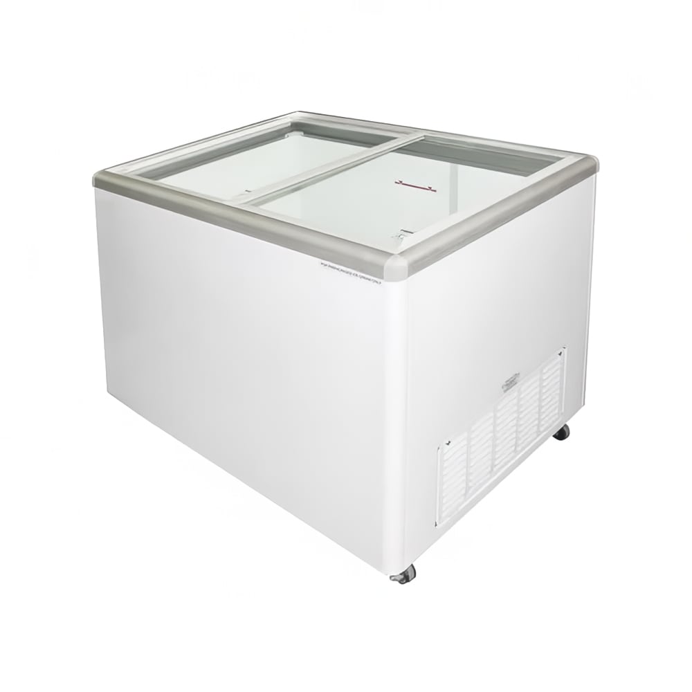 Excellence Industries 47 1/2" Mobile Ice Cream Freezer w/ 14 Tub Capacity - White, 115v (EURO-13HC)