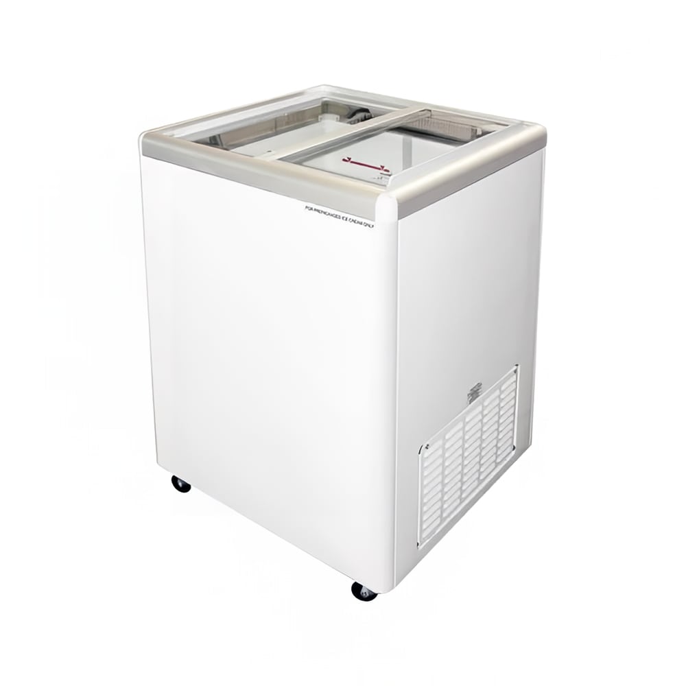 Excellence Industries 24 3/4" Mobile Ice Cream Freezer w/ 6 Tub Capacity - White, 115v (EURO-5HC)
