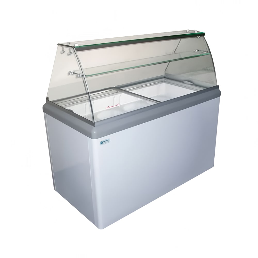 Excellence Industries 28 1/2" Stand Alone Ice Cream Dipping Cabinet w/ 6 Tub Capacity - White, 115v (HBD-4HC)