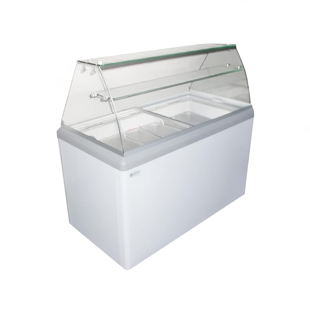 Excellence Industries 51 3/4" Stand Alone Gelato Dipping Cabinet w/ 9 Pan Capacity - White, 115v (HBG-9HC)