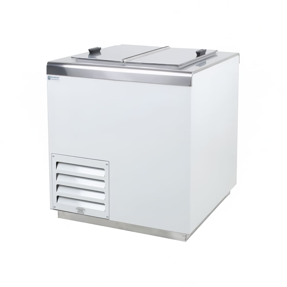Excellence Industries 30 3/4" Stand Alone Ice Cream Dipping Cabinet w/ 7 Tub Capacity - White, 115v (HFF-4HC)