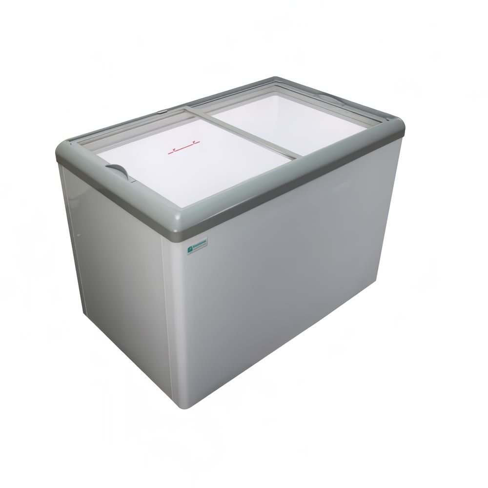 Excellence Industries 28 1/2" Mobile Ice Cream Freezer w/ 2 Basket Capacity - White, 115v (HL-6HC)