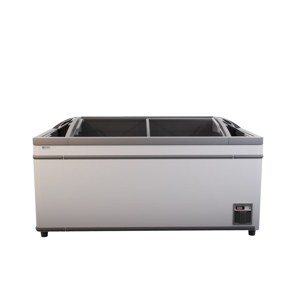 Excellence Industries 83" Stand Alone Ice Cream Island Merchandiser - White, 115v (HR-21)