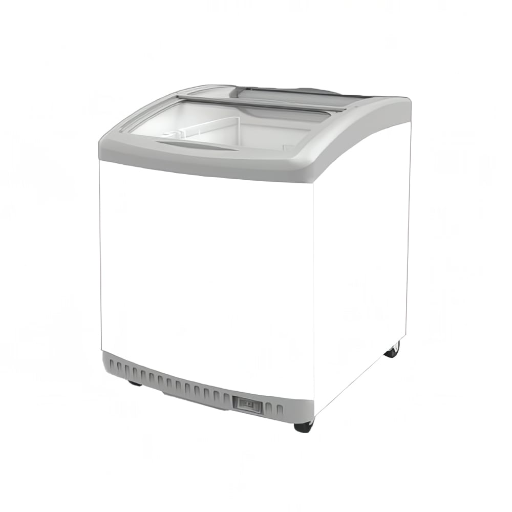 Excellence Industries 24 5/8" Mobile Ice Cream Freezer w/ 2 Basket Capacity - White, 115v (MC-2HC)