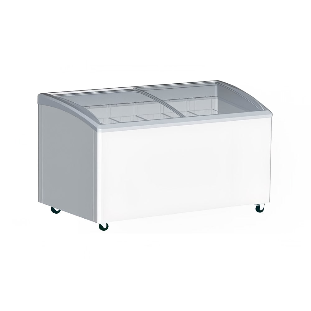 Excellence Industries 28 1/2" Stand Alone Ice Cream Freezer w/ 2 Baskets Capacity - White, 115v (VB-2HC)