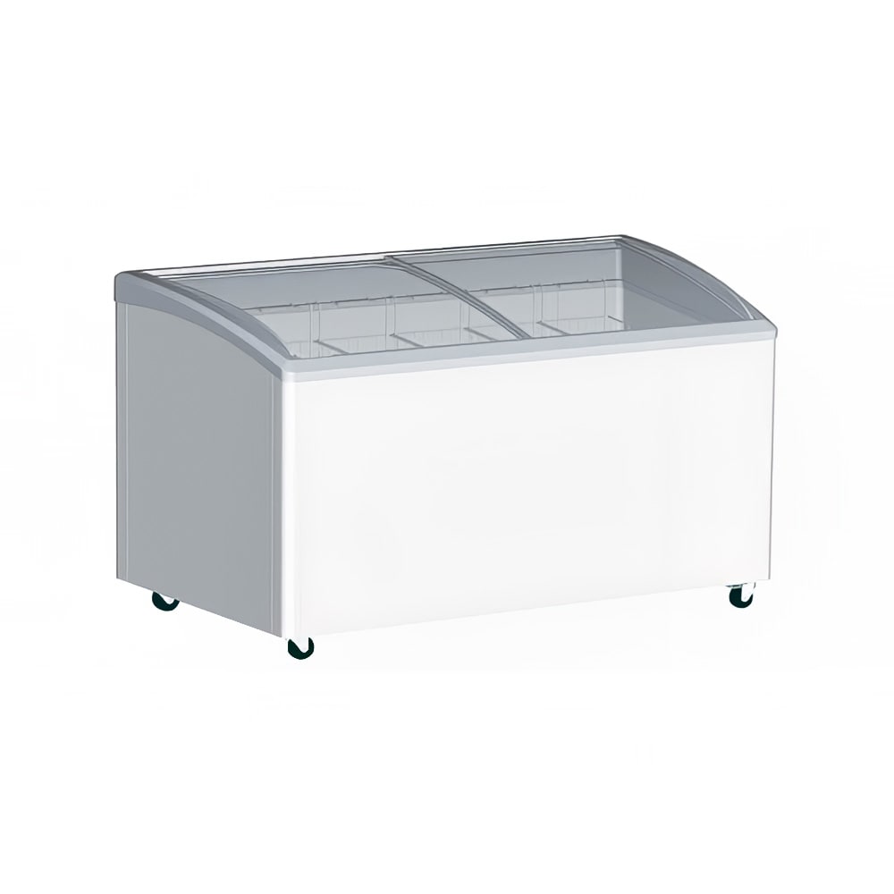 Excellence Industries 66 1/4" Stand Alone Ice Cream Freezer w/ 7 Baskets Capacity - White, 115v (VB-7HC)