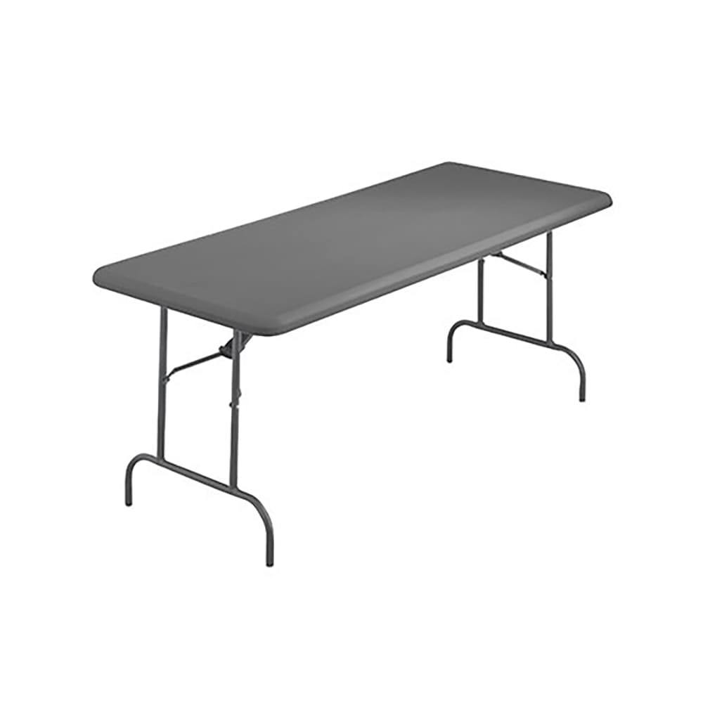 PS Furniture RS3096CC-CC 96" Resilient® IndestrucTableTOOSeries™ Rectangular Folding Table w/ Charcoal Polyethylene Top, 29"H