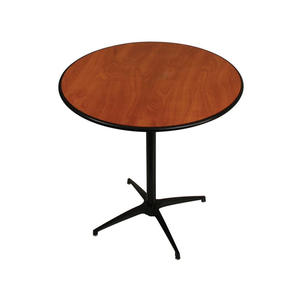 PS Furniture LS4230RD-MX 30" Round Bar Height Table - Wild Cherry Laminate Top, Metal Base