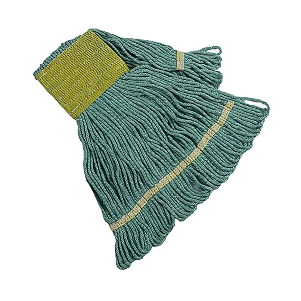 Clean Up 16 oz Wet Mop Head - Looped End, Hydro-Spun Blended Cotton, Green (89990016)