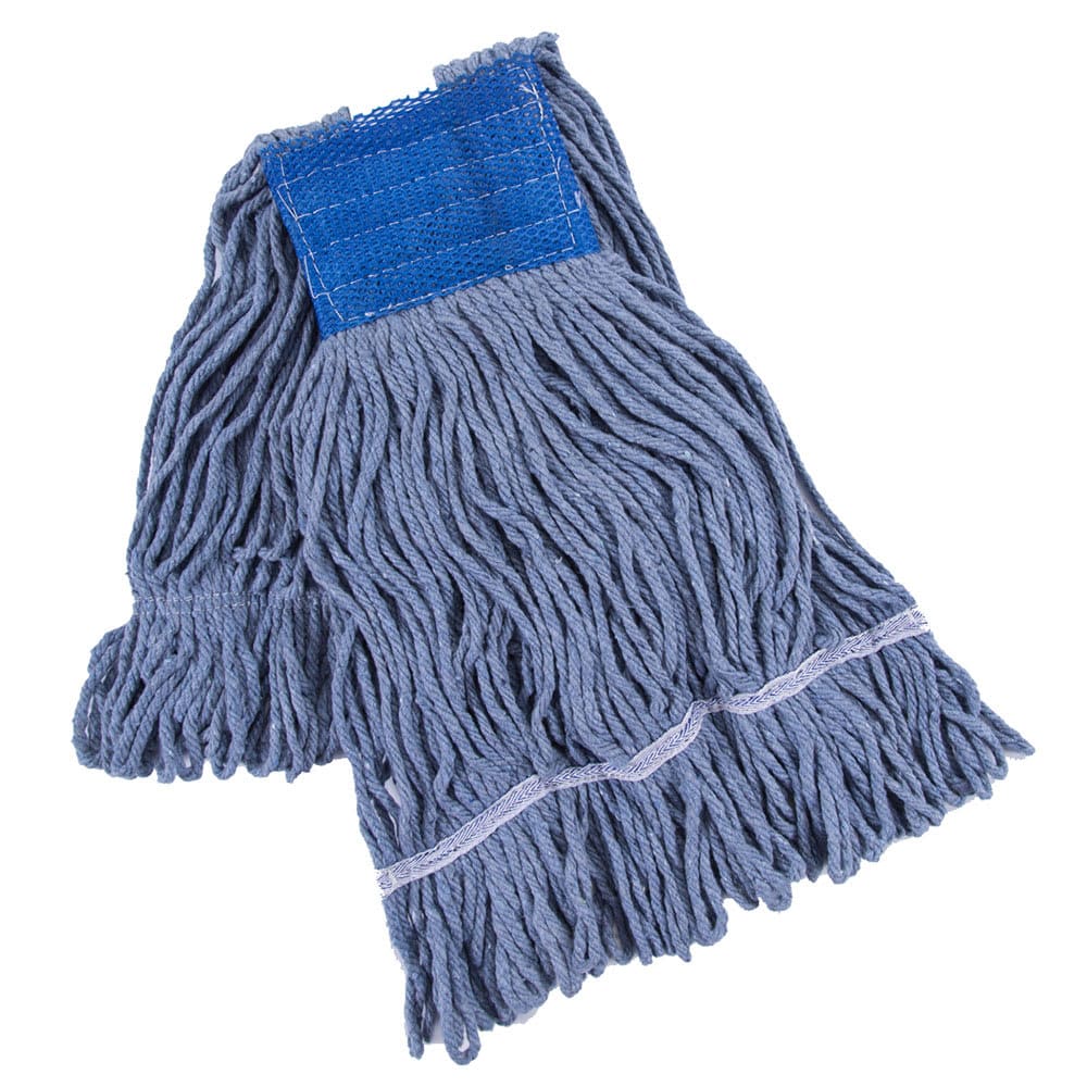 Clean Up 22 oz Mop Head - Looped End, Hydro-Spun Blended Cotton, Blue (89990197)