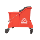 ACA Enterprises 35 qt Knuckle Buster® Dual Mop Bucket Combo - Down Press Wringer, Plastic, Yellow (92224983) thumbnail 6