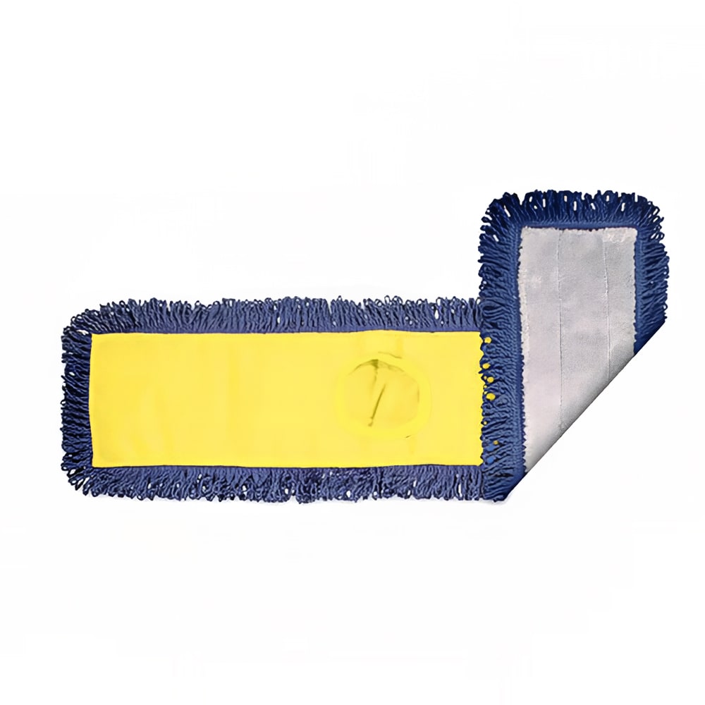 Clean Up 24" Pocket Dust Mop Head Only - Gray/Navy w/ Yellow Canvas Back (MFDM24YL)