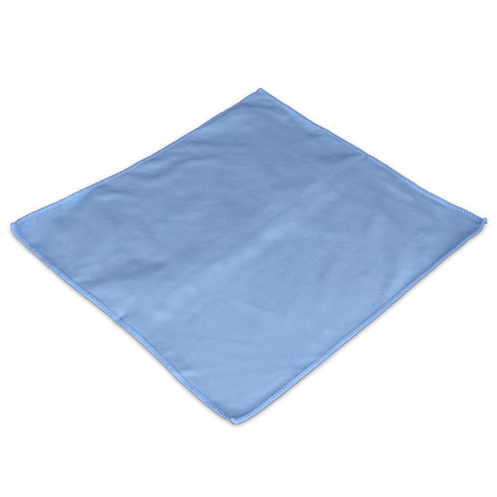 Clean Up 15" Square Glass/Mirror Towel - Microfiber, Blue (MFMP15GT)