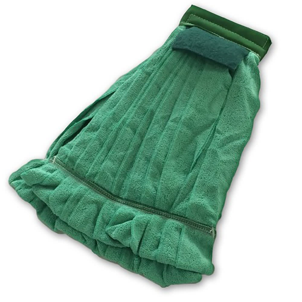 Clean Up Medium Strip Mop - Looped End, Microfiber, Green (MFWMMEDGN)