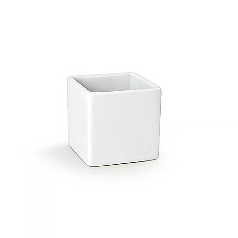 Front of the House 3 oz Square Ramekin - Porcelain, White (ASC015WHP23)