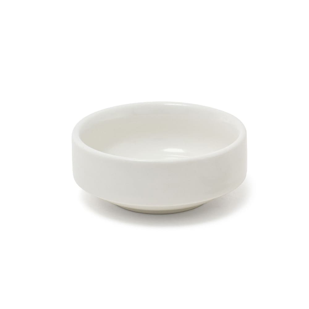 Front of the House 3 oz Round Catalyst® Ramekin - Porcelain, White (ASC016BEP23)