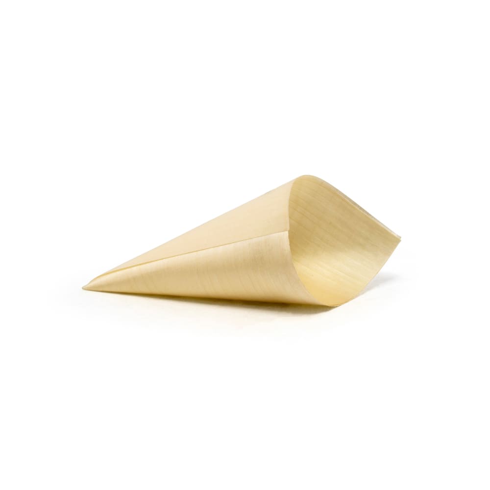 Front of the House 7" Servewise™ Disposable Wooden Serving Cone (ASC022NAW28)