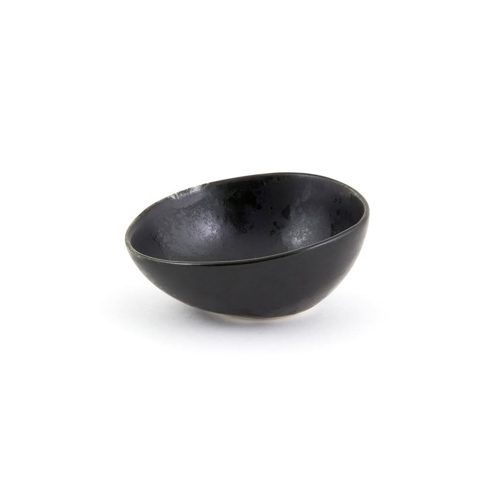 Front of the House 1 1/2 oz Kiln® Ramekin - Porcelain, Pepper (ASC023BKP23)