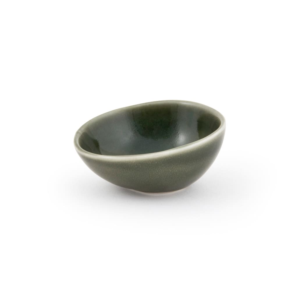 Front of the House 1 1/2 oz Kiln® Ramekin - Porcelain, Leek (ASC023GRP23)