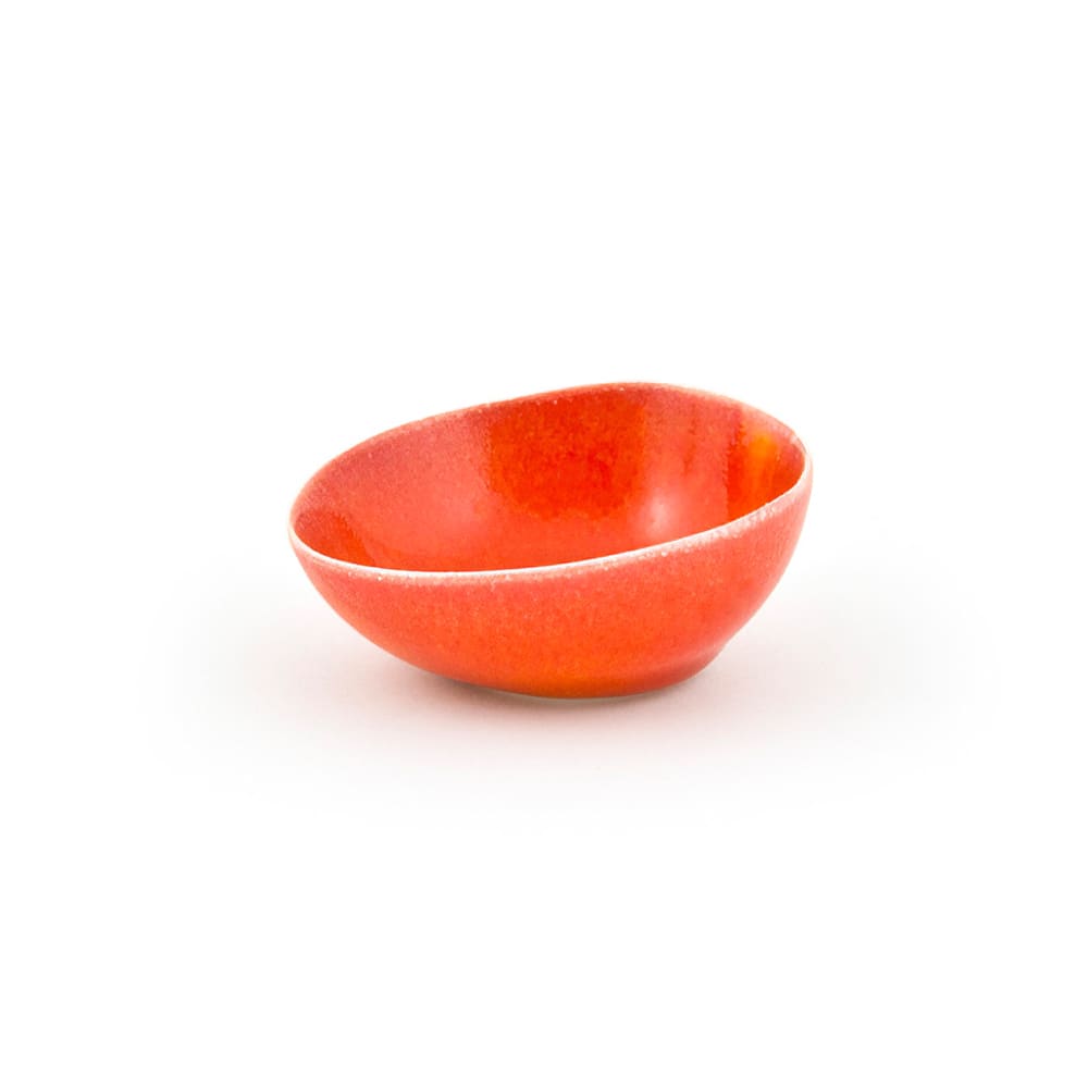 Front of the House 1 1/2 oz Kiln® Ramekin - Porcelain, Blood Orange (ASC023ORP23)