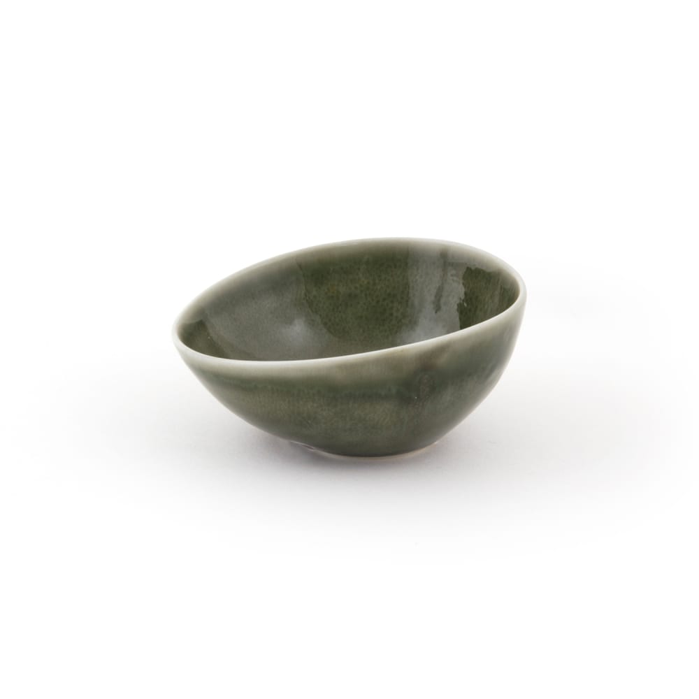 Front of the House 4 oz Kiln® Ramekin - Porcelain, Leek (ASC024GRP23)
