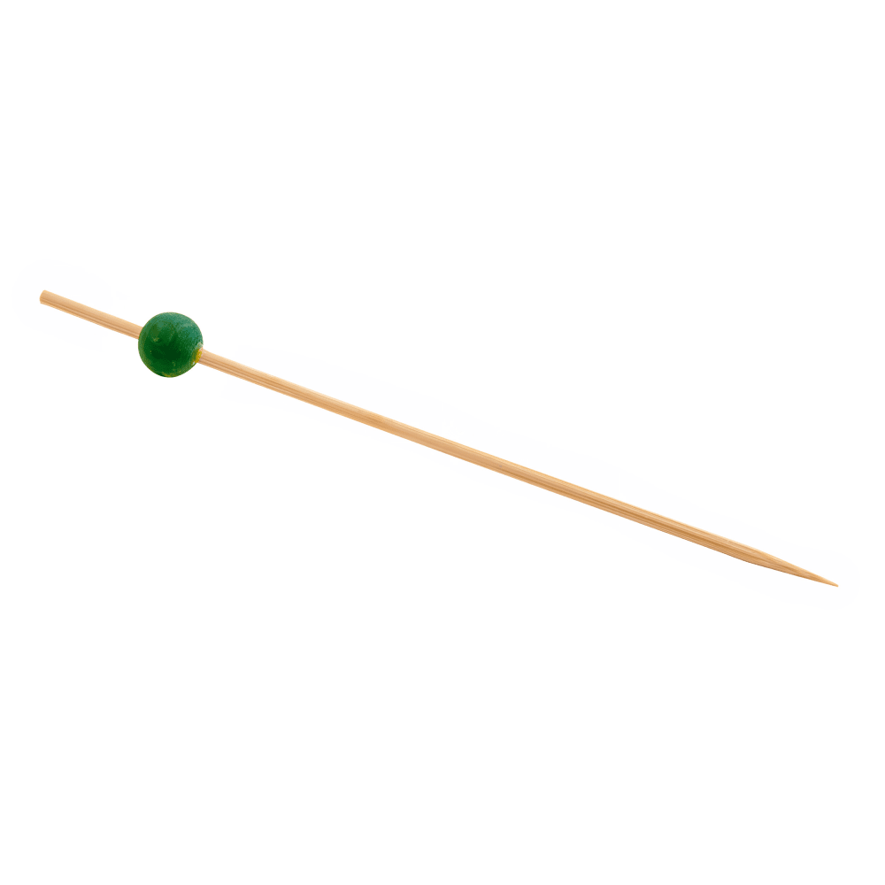 Front of the House 4 1/2" Bamboo Ball Pick, Green (AST014GRB83)