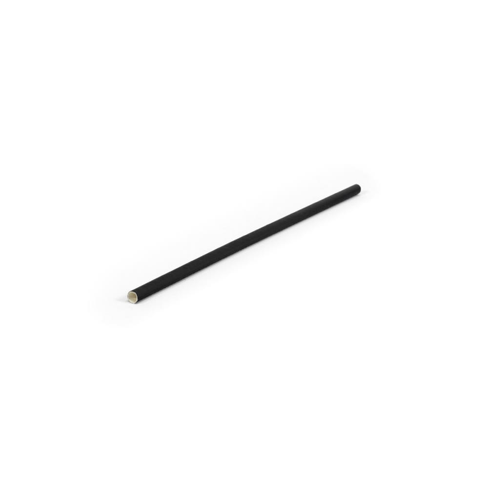 Front of the House 7 3/4" Servewise® Wrapped Straws - Paper, Black (ASW002BKM28)