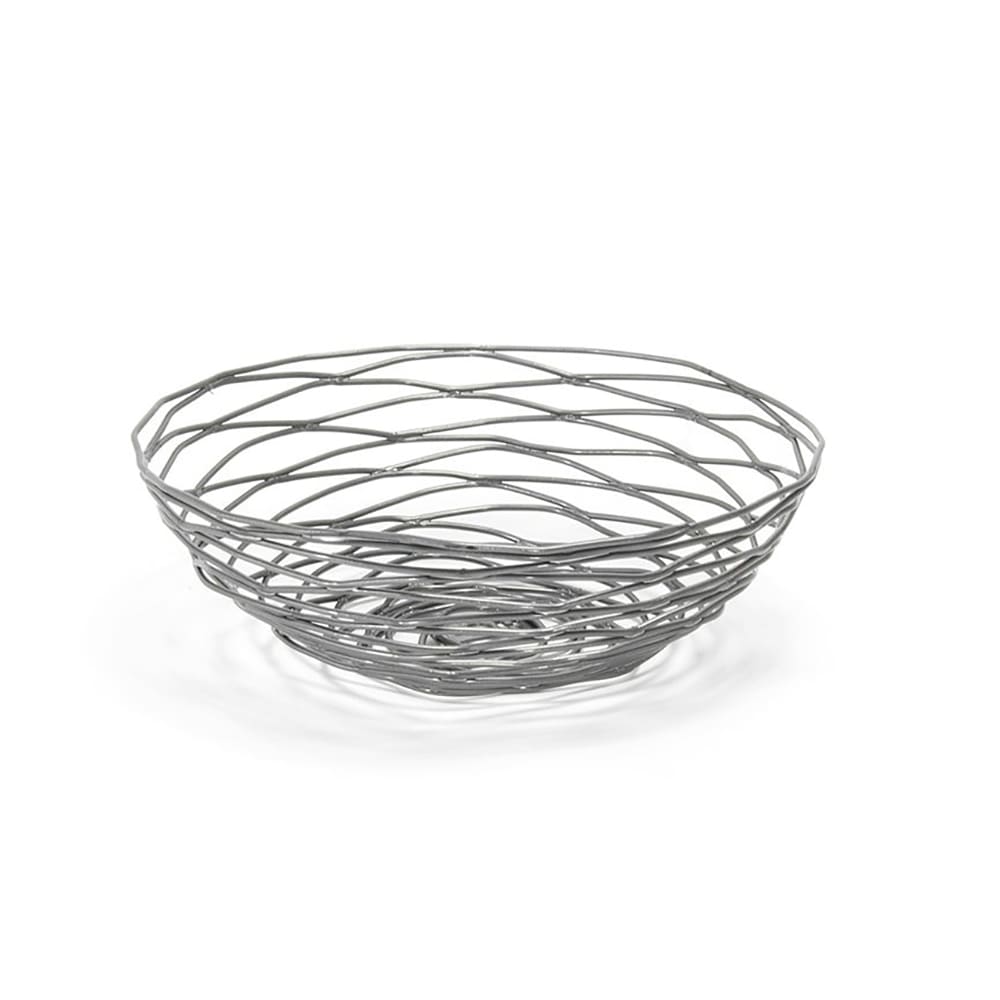 Front of the House 8" Round Wireware™ Basket - Iron, Pewter (BBK013GYI22)