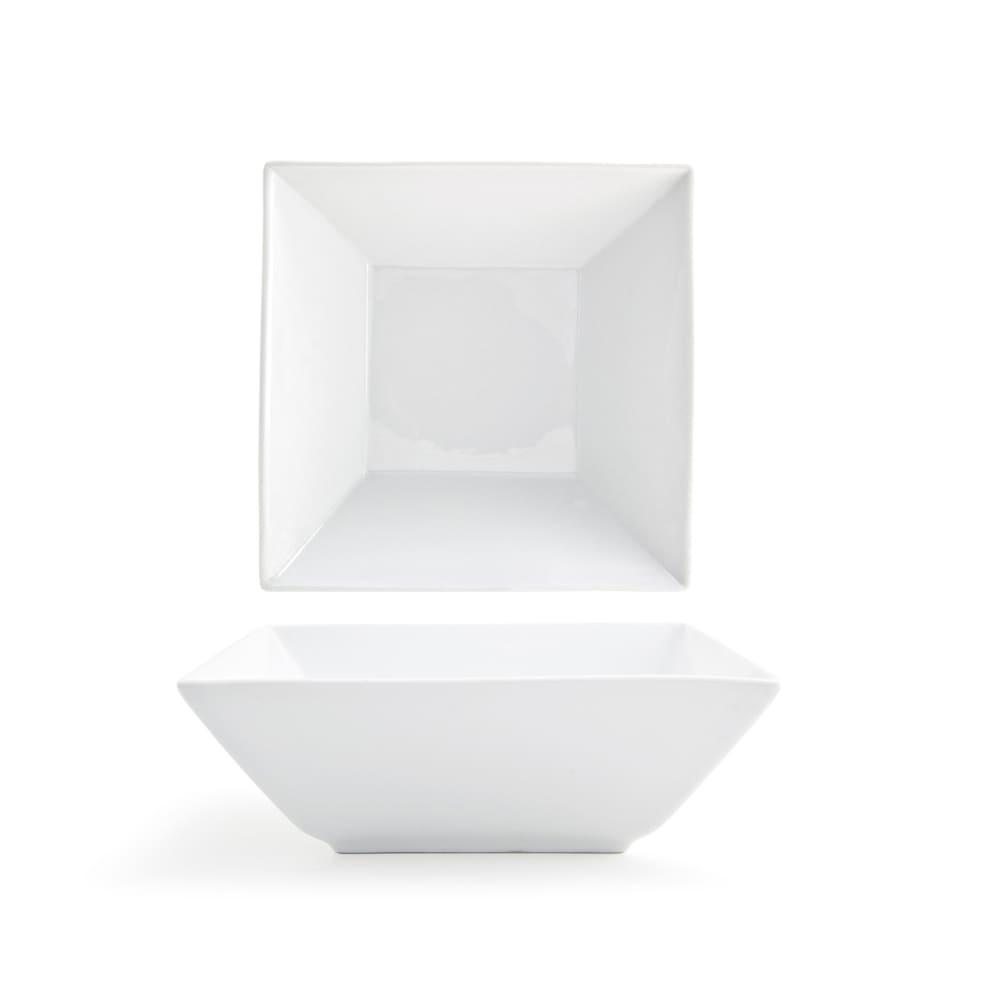 Front of the House 60 oz Square Kyoto™ Bowl - 9" x 9", Porcelain, White (BBO006WHP10)