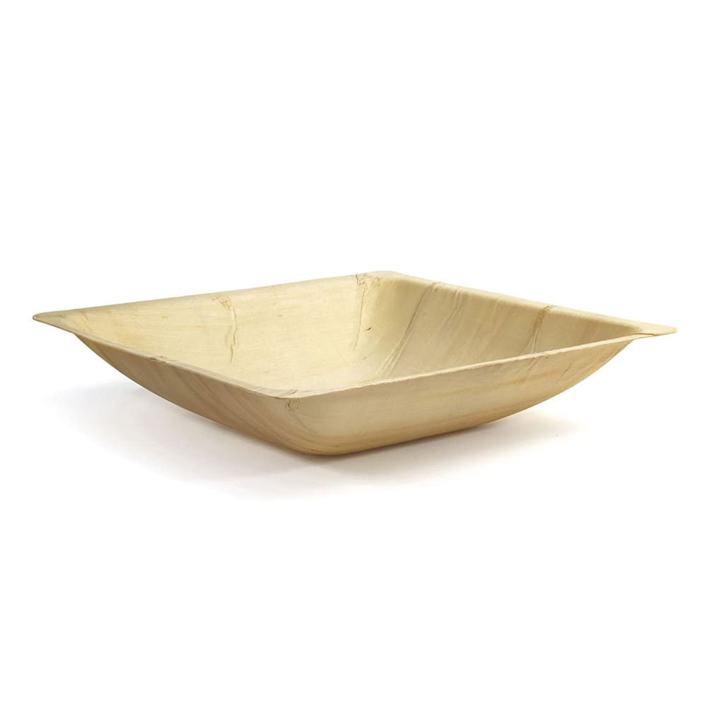 Front of the House 98 oz Square Servewise® Disposable Bowl, Pinewood (BBO035NAW28)