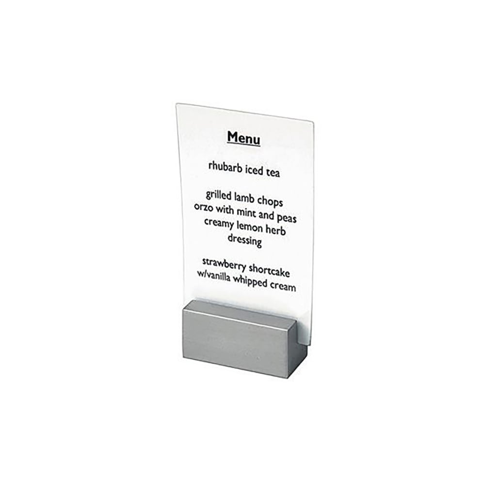 Front of the House 1 1/2" Tabletop Menu Card Holder - Stainless Steel (BHO001BCZ23)