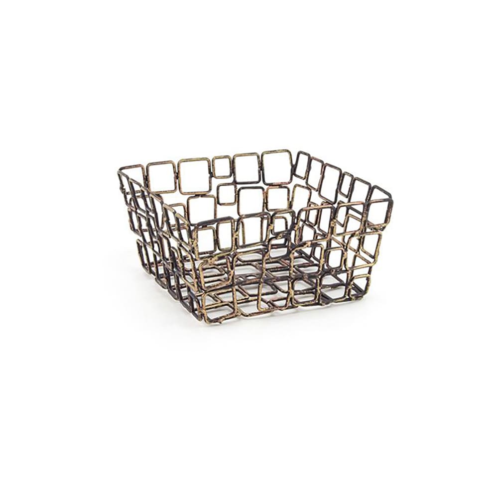 Front of the House 6" Square Wireware™ Basket - Iron, Copper (BHO044GOI22)