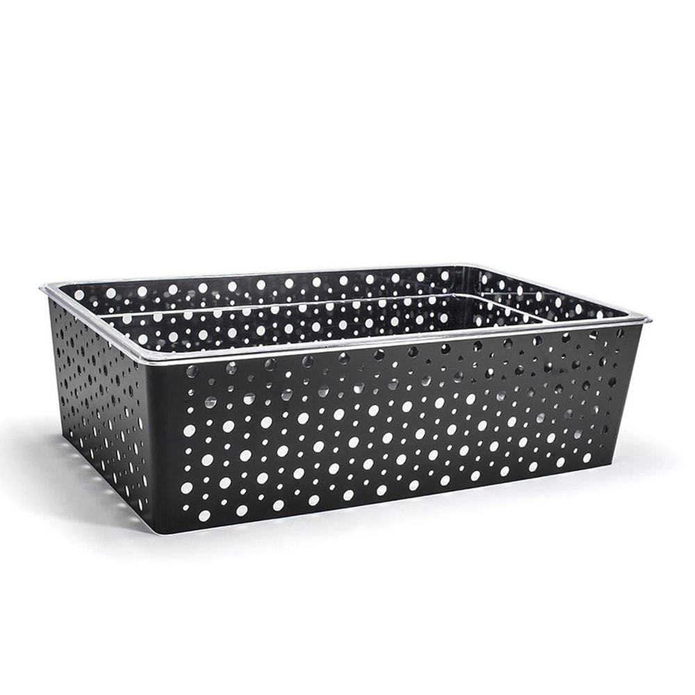 Front of the House Rectangular Ice Housing / Pan Set- 20 3/4" x 12 3/4" x 6", Iron, Matte Black (BHO070BKI20)