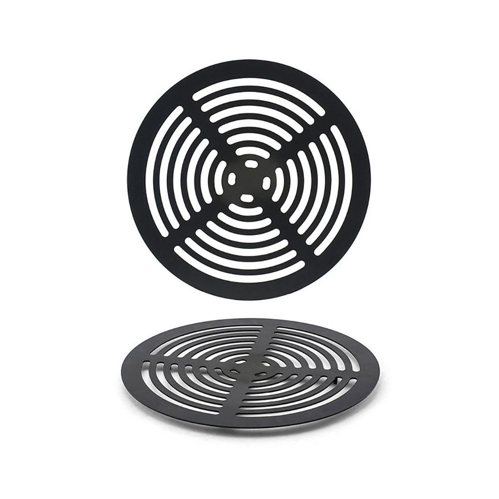 Front of the House 9" Round Grill Plate - Stainless Steel, Matte Black (BHO080BKS20)