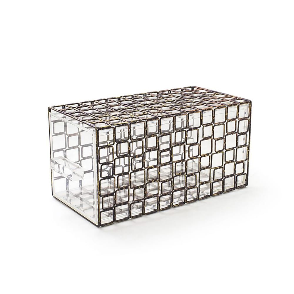 Front of the House Rectangular Wireware™ Drawer Display Set - 6 1/2" x 13", Acrylic/ Copper Iron (BHO083GOI20)