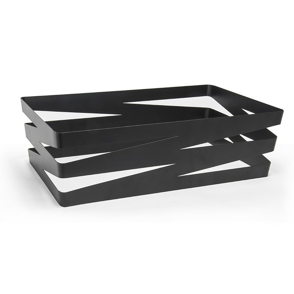 Front of the House Rectangular Ice Housing - 20" x 12" x 6", Stainless Steel, Matte Black (BHO087BKI20)