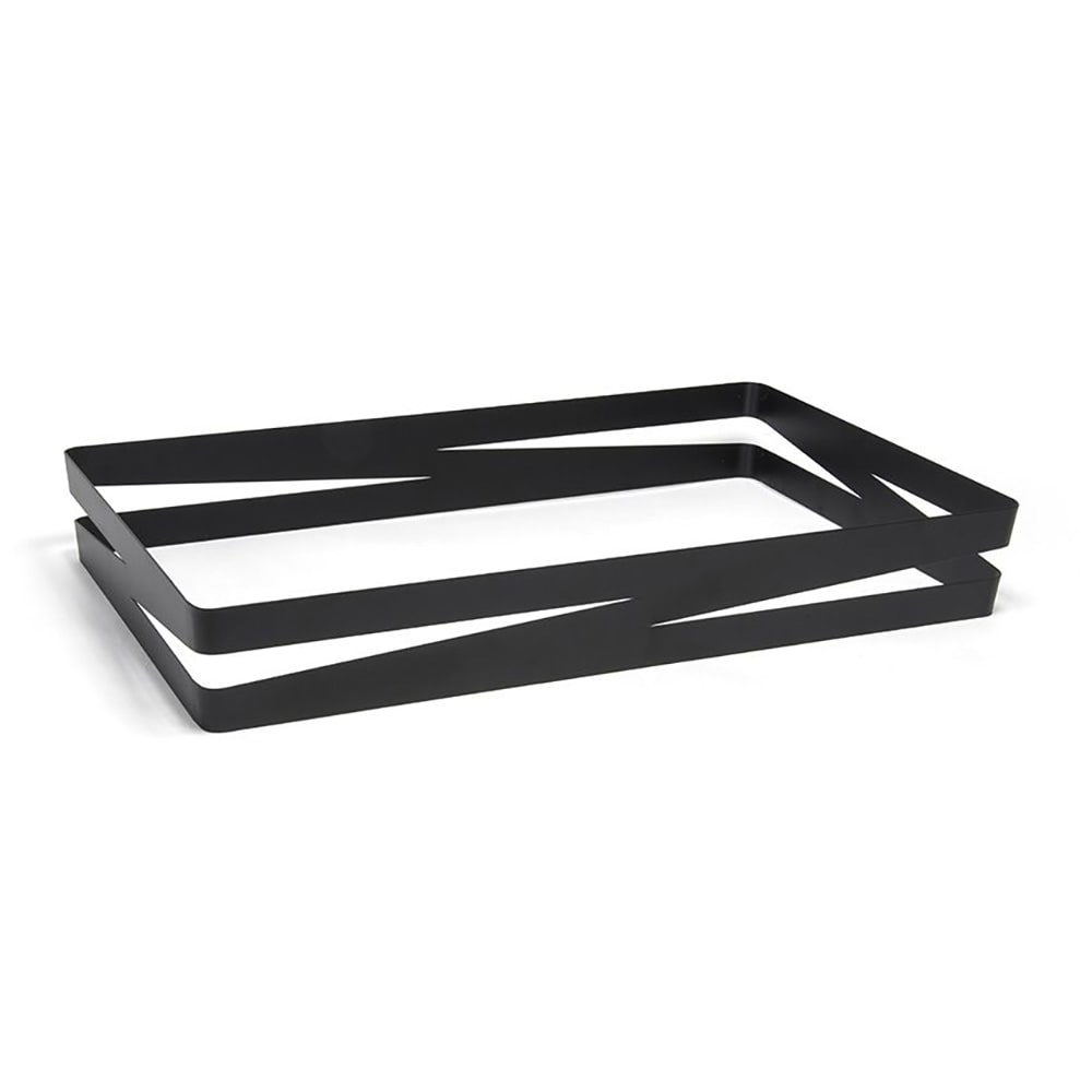 Front of the House Rectangular Ice Housing - 20" x 12" x 2 3/4", Stainless Steel, Matte Black (BHO088BKI20)