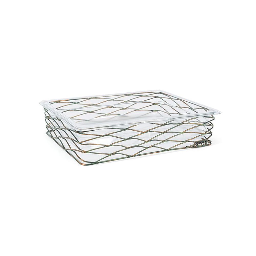 Front of the House Rectangular Ice Housing / Pan Set - 12 1/2" x 10" x 2 3/4", Iron, Patina (BHO113PTI20)