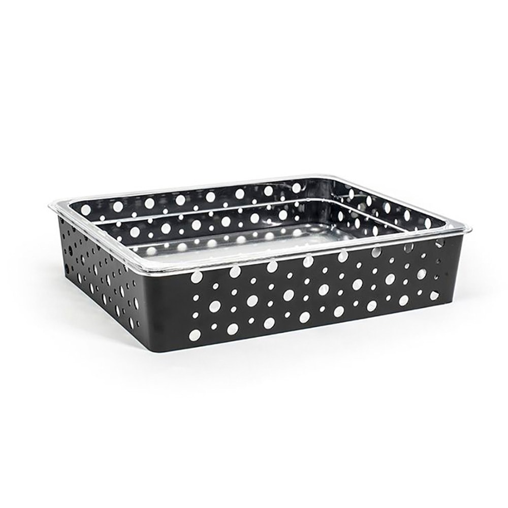Front of the House Rectangular Ice Housing / Pan Set- 12 1/2" x 10" x 2 3/4", Iron, Matte Black (BHO117BKI20)