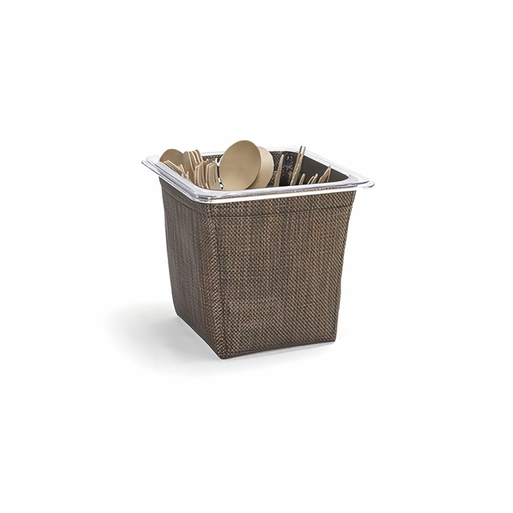 Front of the House Flatware Divider Set - 7" x 6 1/2" x 5 3/4", Woven Vinyl, Mesh Copper (BHO134COV21)