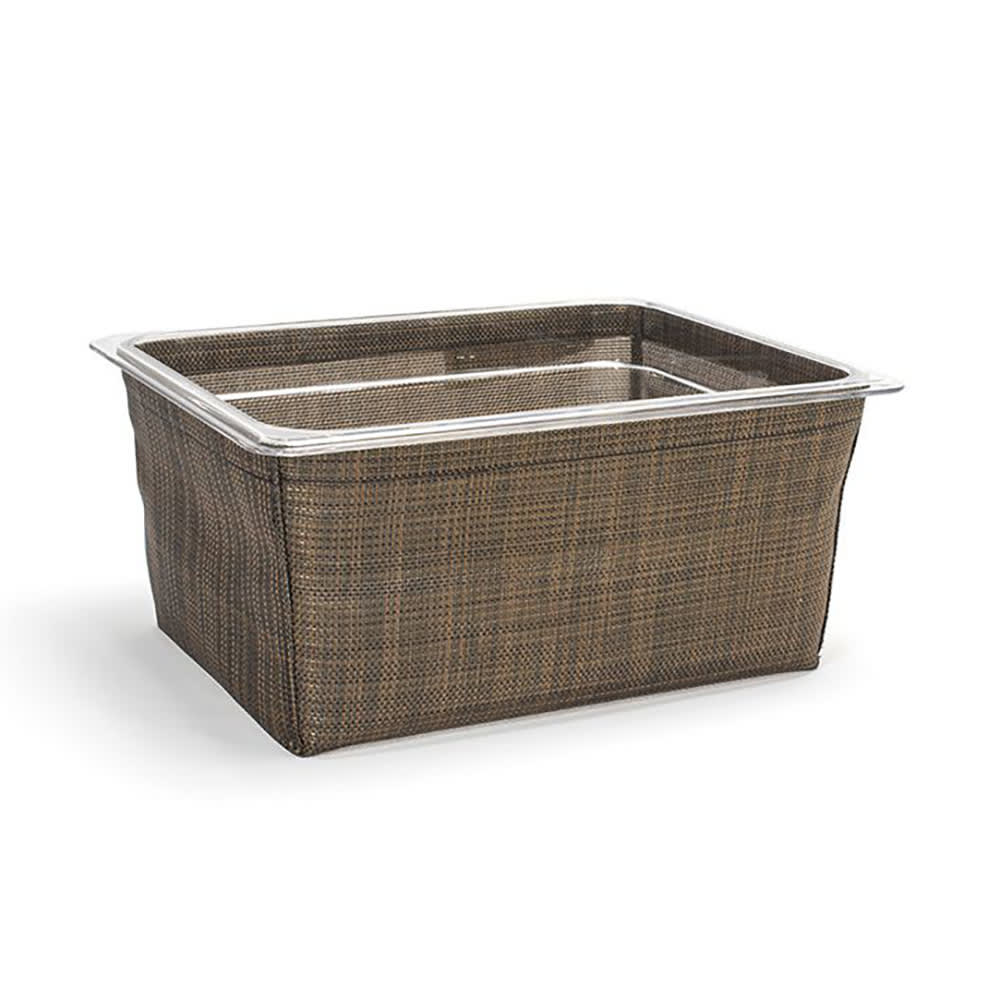 Front of the House Rectangular Ice Housing / Pan Set- 12 1/2" x 10 1/2" x 5 3/4", Woven Vinyl, Mesh Copper (BHO135COV21)