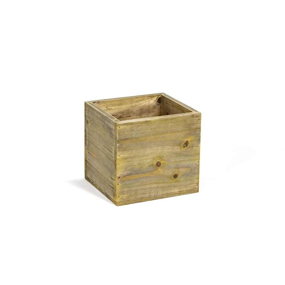 Front of the House Rectangular Ice Housing - 7" x 6 1/2" x 6 1/2", Rustic Wood (BHO139NAW21)
